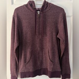 Next Level Apparel Heathered Plum Zip-Up Hoodie